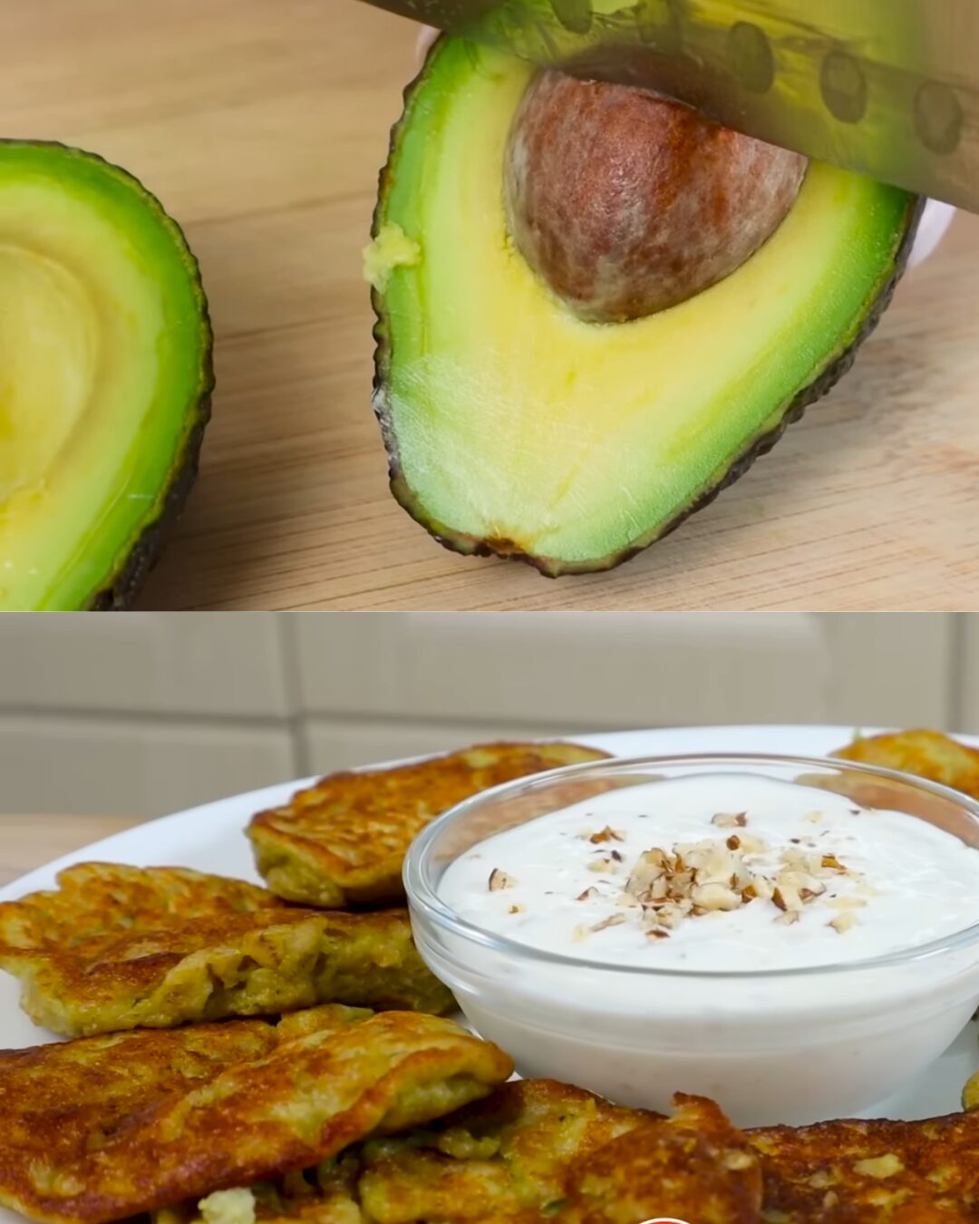 Creamy Avocado Banana Yogurt Bowl with Honey and Walnuts