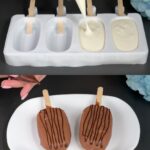Creamy Chocolate Ice Cream Cups with Condensed Milk and Ganache Topping