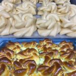 Fluffy Sweet Yeast Rose Buns with Chocolate Streusel