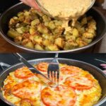 Creamy Baked Zucchini and Potato Casserole with Cheese and Garlic-Herb Sauce