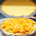 Healthy Mango Cheesecake with Oat and Coconut Crust
