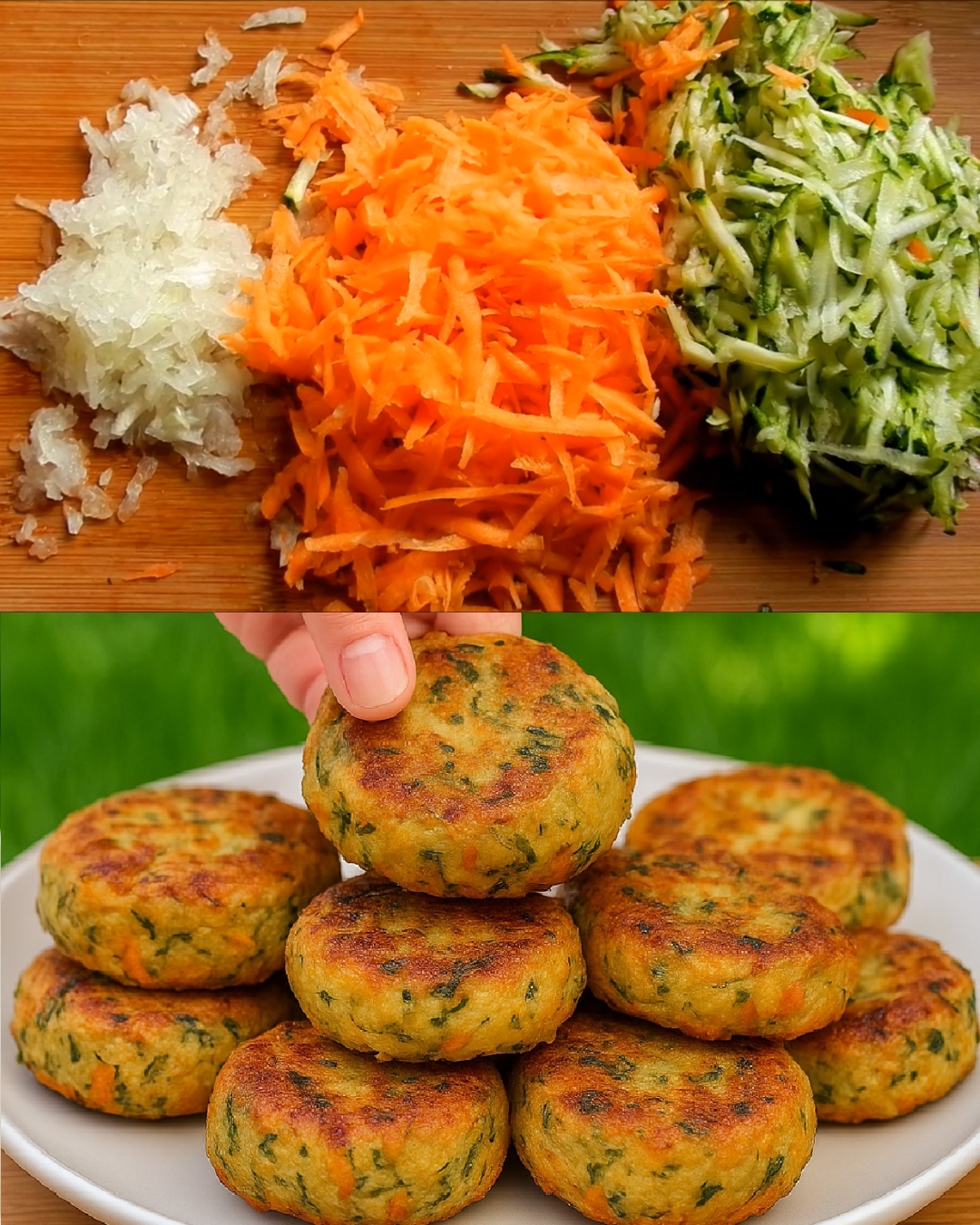 Savory Zucchini and Potato Fritters with Mozzarella
