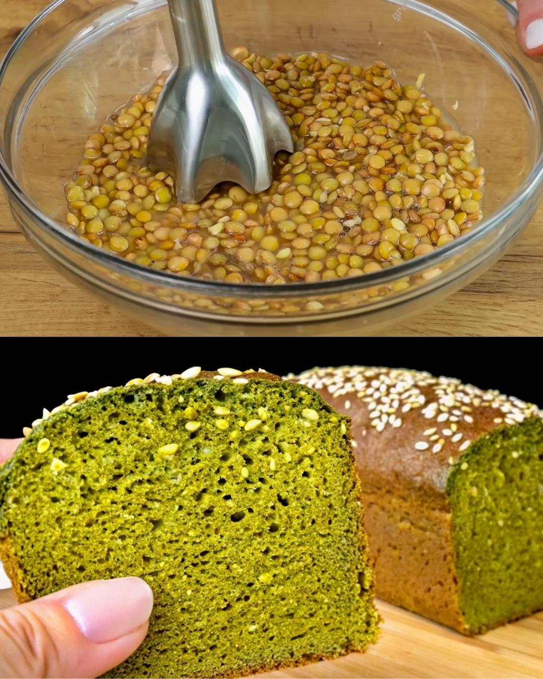 Lentil Bread with Creamy Vegetable Sauce