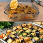 Baked Eggplant Boats with Mozzarella, Tomato & Herbs