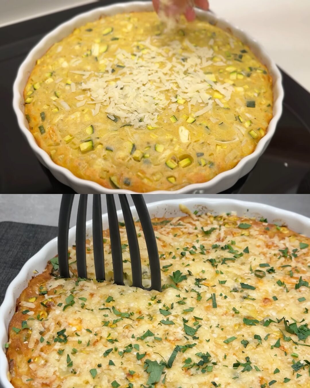 Baked Zucchini, Potato, and Cheese Casserole