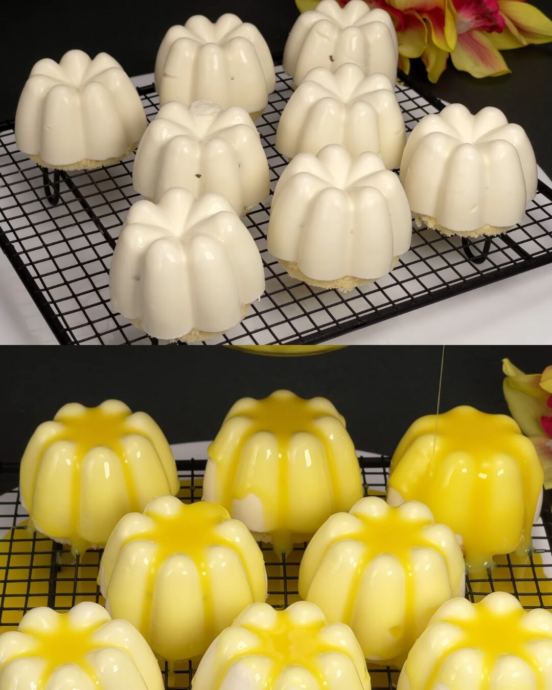 Silky Banana & White Chocolate Gelatin Dessert