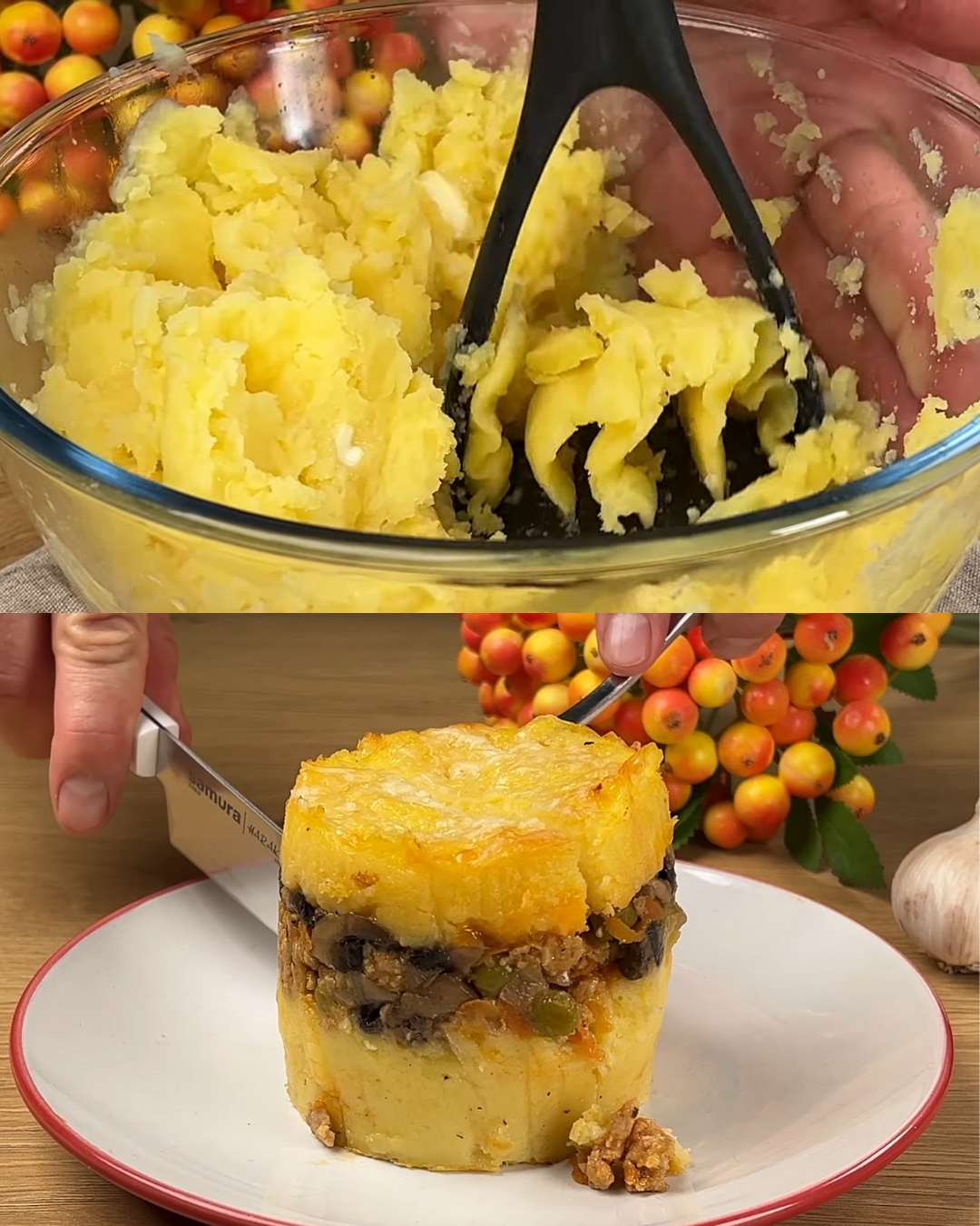 Hearty Beef & Mushroom Potato Bake