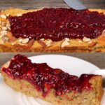 Apple Banana Baked Oat Cake with Almonds and Berries