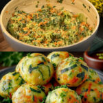 Juicy Zucchini Meatballs with Creamy Herb Yogurt Sauce