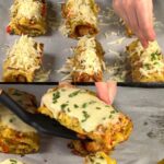 Baked Potato-Chicken Veggie Rolls with Creamy Garlic Sauce