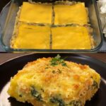 Stuffed Potato, Beef & Spinach Bake with Cheesy Topping