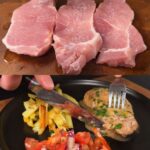 Creamy Pork Loin with Onion, Cheese & Balsamic Potato Salad