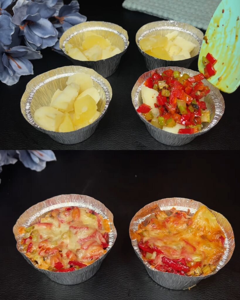 Cheesy Vegetable Potato Muffins with Italian Herbs