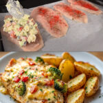 Baked Chicken and Vegetable Casserole with Garlic Potatoes