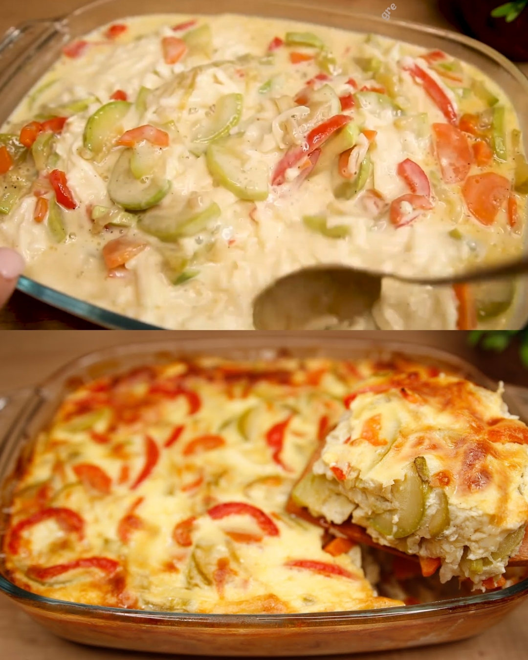 Cheesy Baked Zucchini and Vegetable Casserole