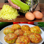 Baked Zucchini Ricotta Balls with Herbed Rice Pilaf