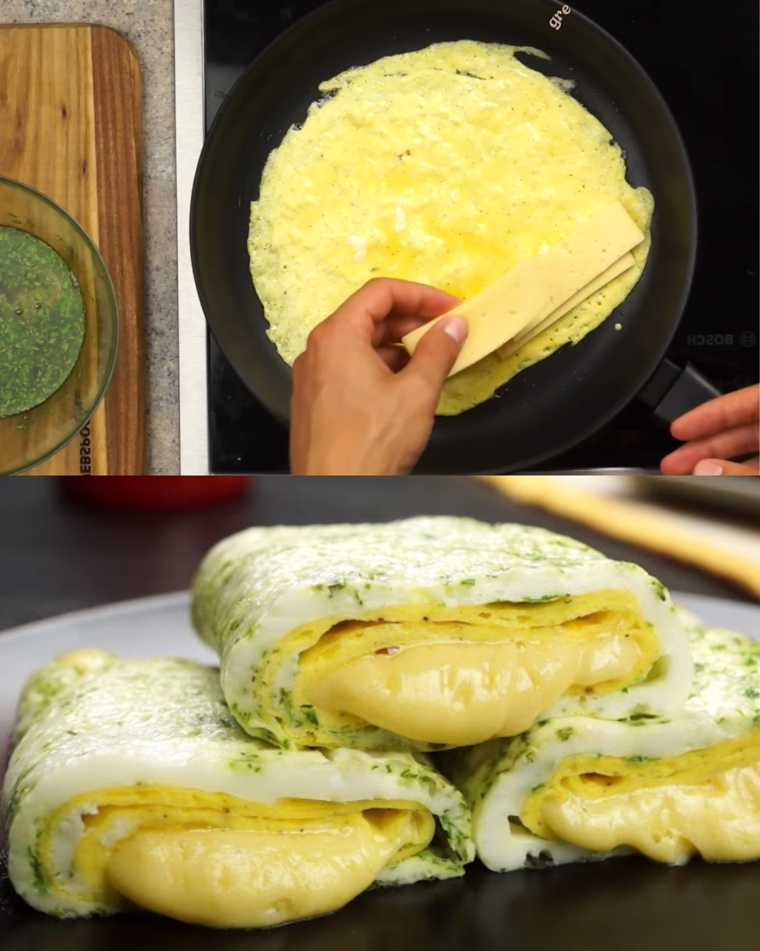 Two-Layer Cheese Omelet