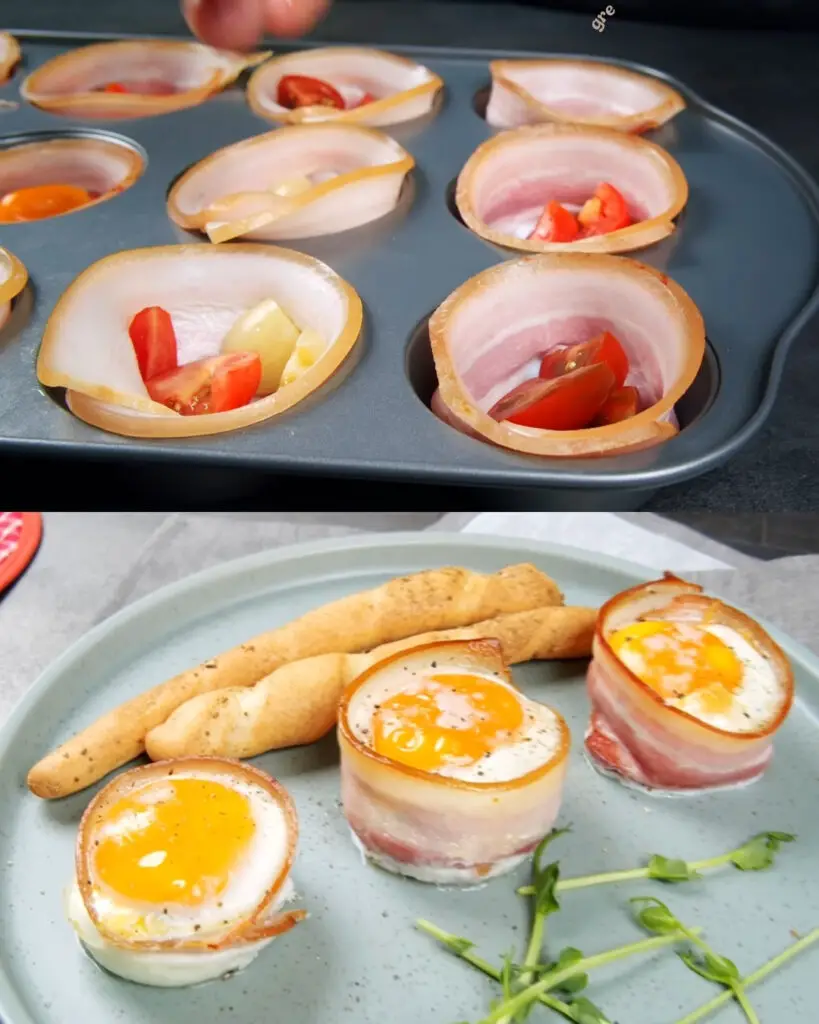 Egg Muffins with Bacon, Cheese, and Herbs