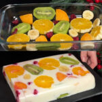 Agar-Agar Milk Jelly with Mixed Fruit Medley