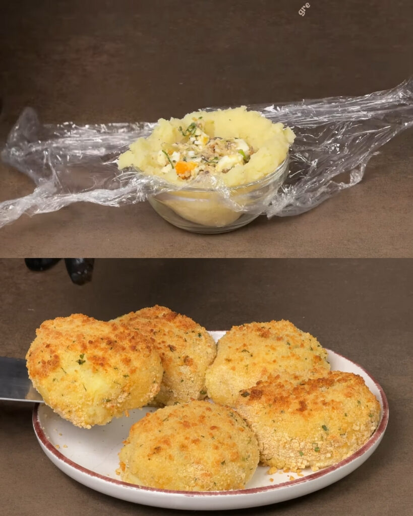 Baked Cheesy Potato and Mushroom Croquettes