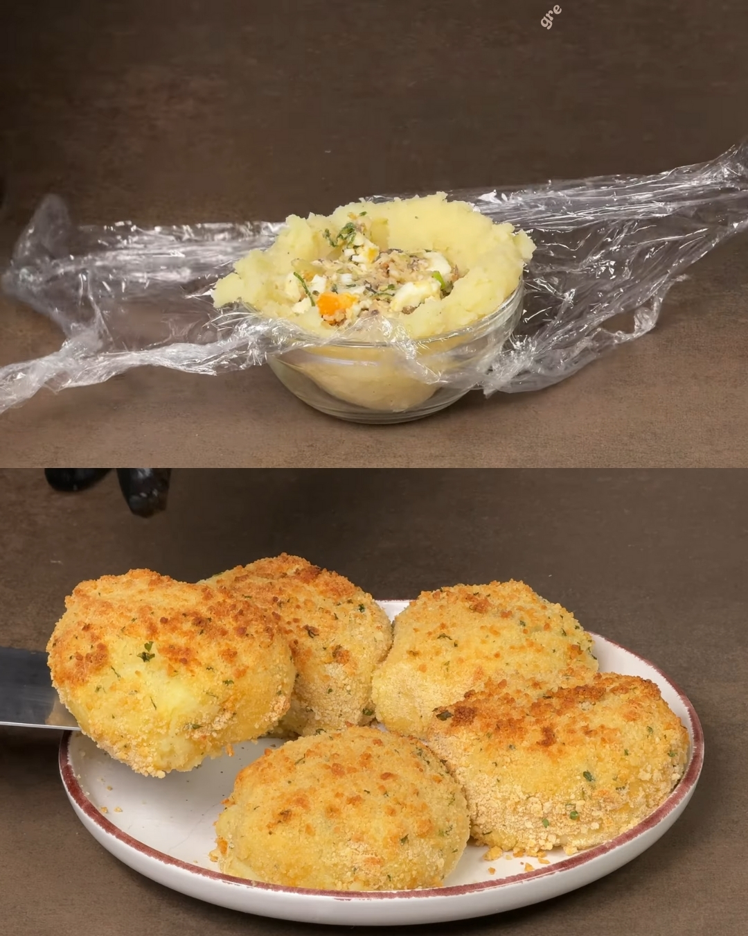 Baked Cheesy Potato and Mushroom Croquettes