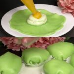 Lemon Rice Flour Custard Tart with Creamy Lime Cheese Topping