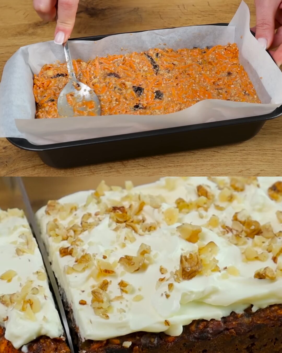 Carrot Oat Bread with Nuts and Cream Cheese Frosting