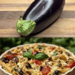 Mediterranean Pasta with Roasted Eggplant, Feta, and Cherry Tomatoes