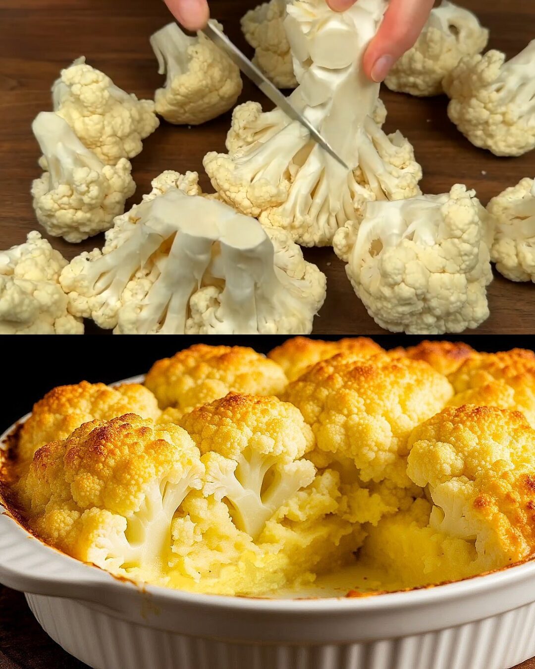 Cheesy Cauliflower and Potato Bake
