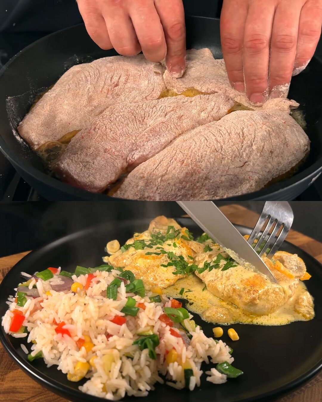Creamy Curried Chicken with Vegetables and Rice