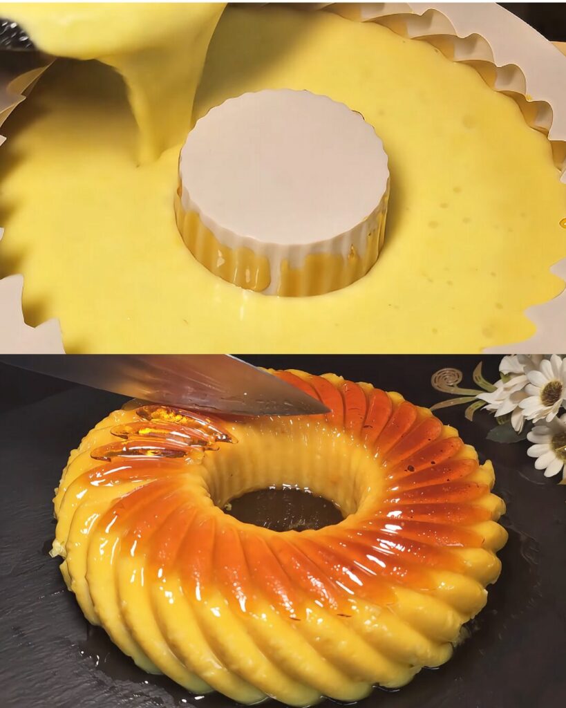 Creamy Banana Orange Jelly Dessert with Agar-Agar