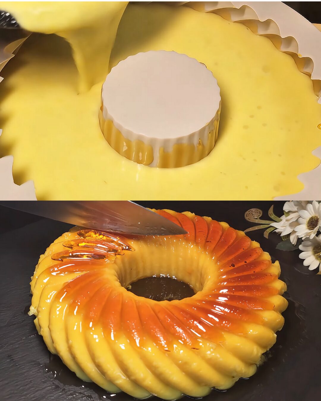 Creamy Banana Orange Jelly Dessert with Agar-Agar