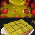 Strawberry Matcha White Chocolate Cream Cake (No-Bake)