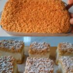 Soft Yogurt Bar Cake with Crumbly Shortcrust and Creamy Filling