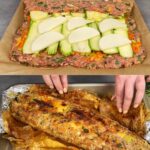 Juicy Meat and Zucchini Roll with Mozzarella and Herb Sauce