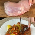 Honey Garlic Chicken Thighs with Vegetables Skillet