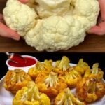 Baked Cauliflower with Garlic Butter, Spinach, and Avocado
