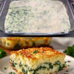 Baked Potato and Spinach Cheese Casserole