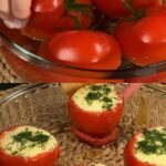 Baked Tomato Egg Nests with Mozzarella and Garlic Tomato Sauce