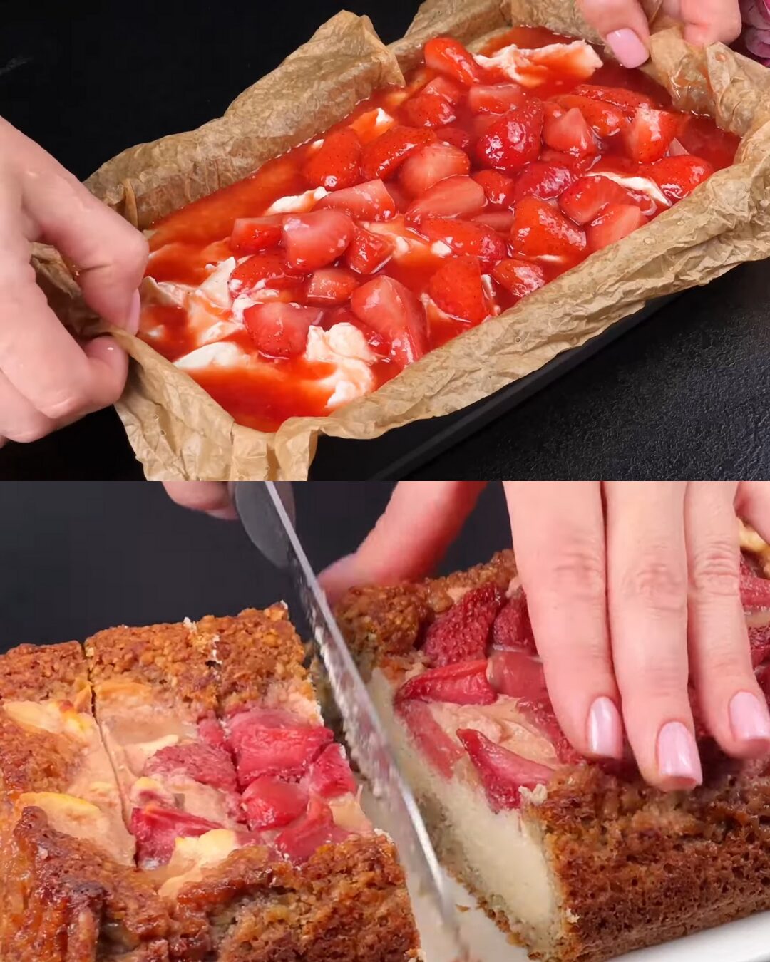 Healthy Baked Strawberry Oatmeal Cheesecake Bars