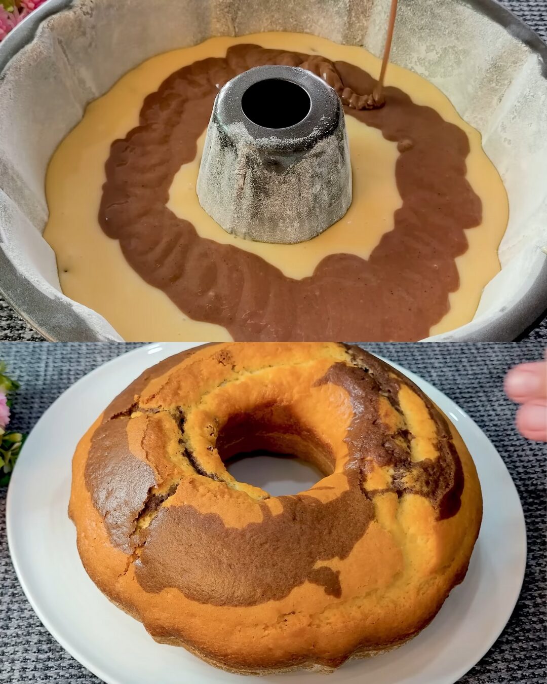 Vanilla–Raisin Marble Snack Cake