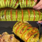 Stuffed Zucchini Boats with Creamy Garlic-Mushroom Sauce and Mozzarella