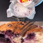 Blueberry Almond Oat Cake with Yogurt and Stevia