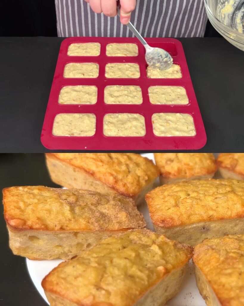 Baked Apple Oat Breakfast Bars with Nuts and Vanillin