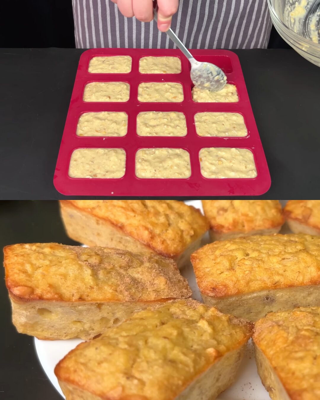 Baked Apple Oat Breakfast Bars with Nuts and Vanillin