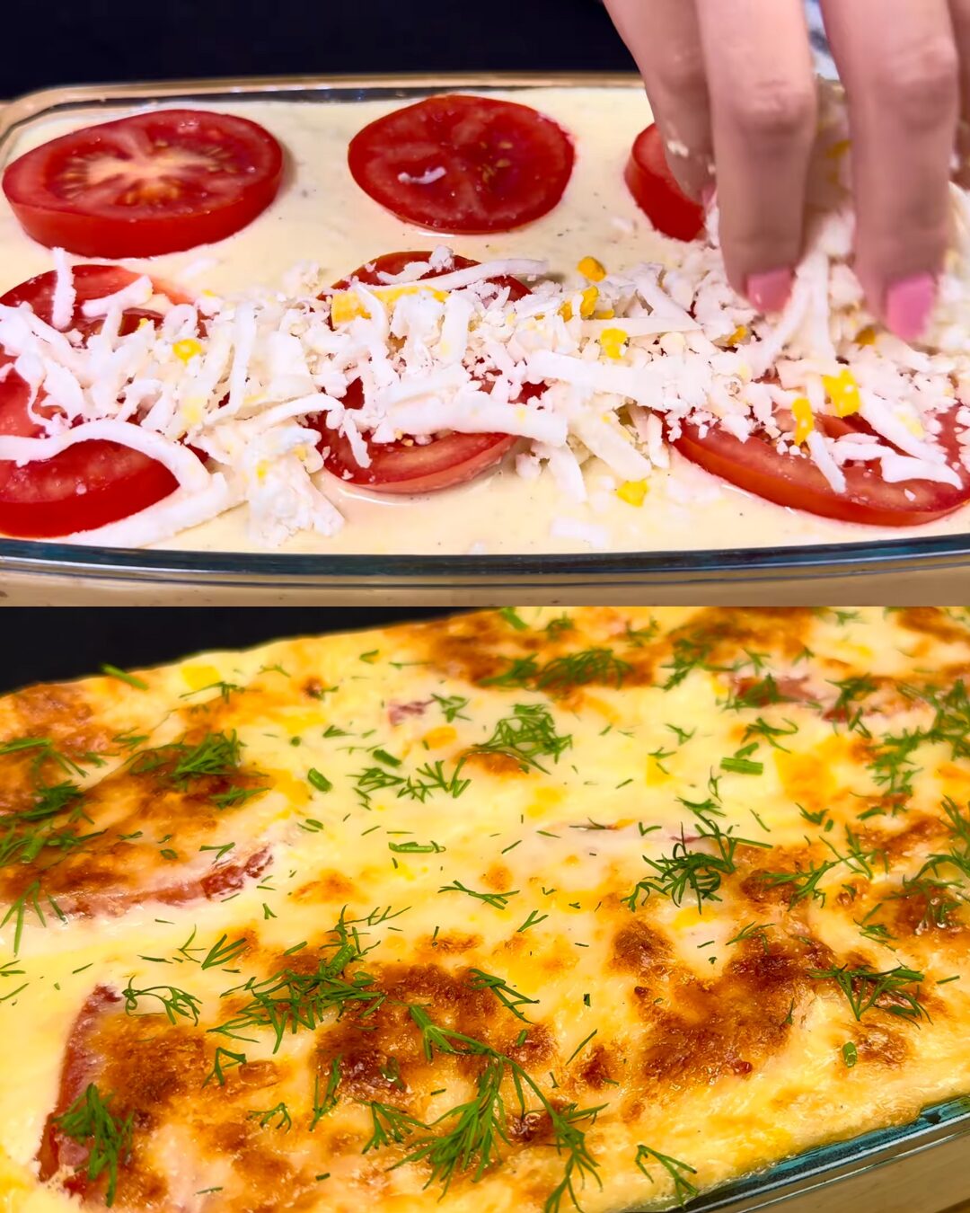 Baked Chicken and Potato Casserole with Creamy Cheese Topping