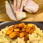 Creamy Chicken Mushroom Pasta with Lemon Zest and Mozzarella