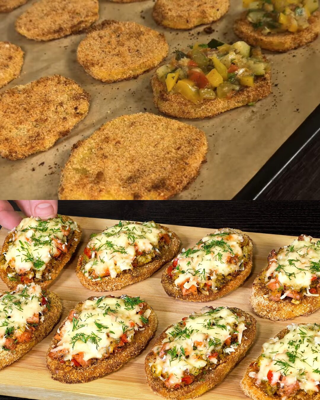 Baked Potato and Zucchini Cakes with Garlic Veggie Sauce and Cucumber Yogurt Dip