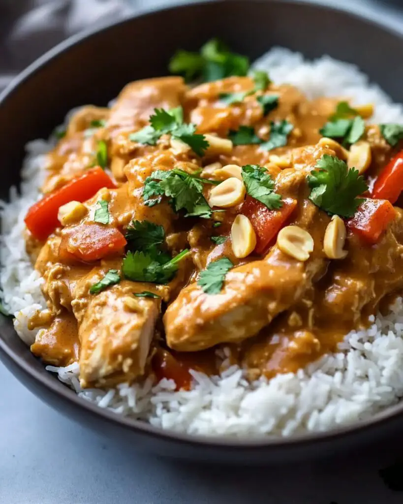 Slow Cooker Peanut Chicken