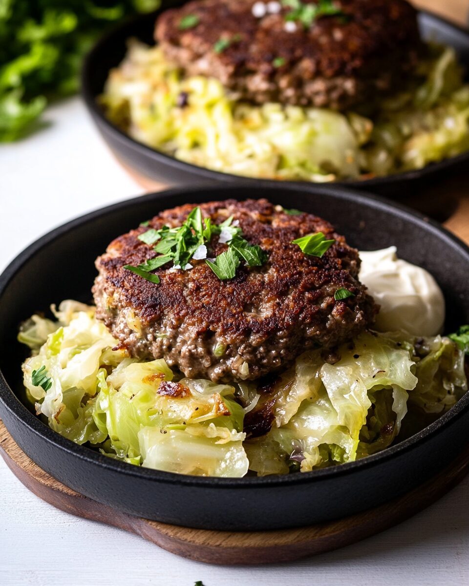 Cabbage and Ground Beef Patties
